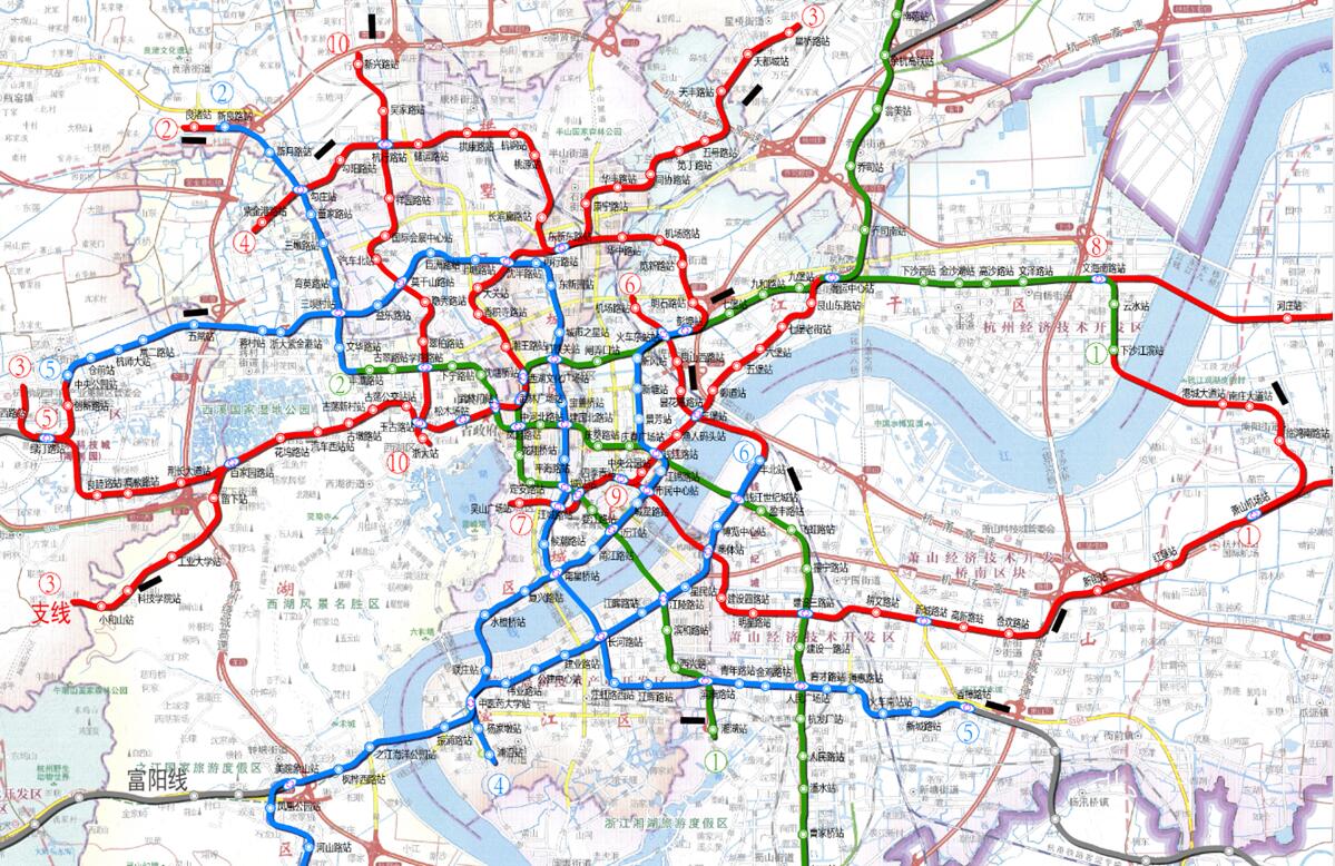 杭州地铁路线图图片展示_杭州地铁路线图相关